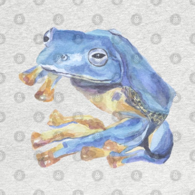 Tropical blue frog by Clariisa